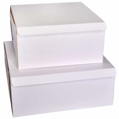White Plain Cake Cardboard Box Or Color Printing Eco Friendly 10