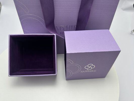 Good price Jewelry Paper Box featuring coated art paper grey board and soft velvet lining with drawer style design for jewelry storage and gifting online