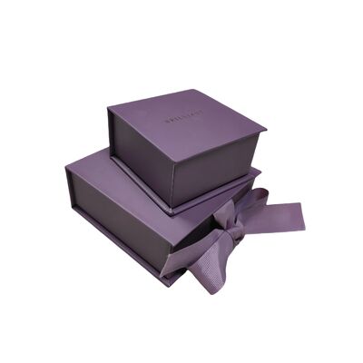 Good price Jewelry Paper Box made of matte laminated hardboard with custom foil stamping color printing embossing and flannel sponge lining online