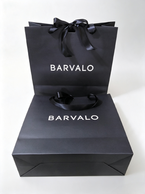 Good price Recycled Gift Bags Matte Black Paper Bags with Satin Ribbon Bow for Fashion Cosmetics Jewelry and Luxury Gift Packaging Needs online