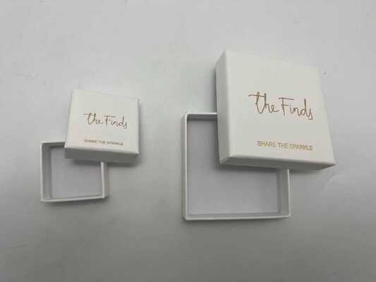 Good price Custom Jewelry Paper Box featuring rigid cardboard matte laminated surface available in flip lid drawer and two piece box styles with hot stamping embossing and UV printing online