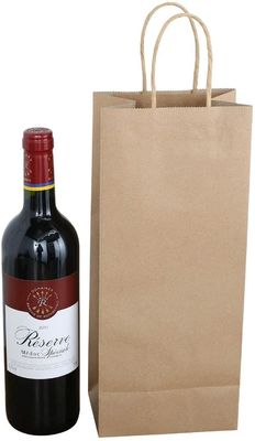 Good price Eco Friendly Printed Recycled Paper Bags Kraft Shopping Paper Wine Bag online