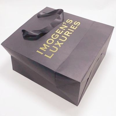 Good price Custom Printed Kraft Paper Bags Silk Handle Recyclable For Gift Packaging online