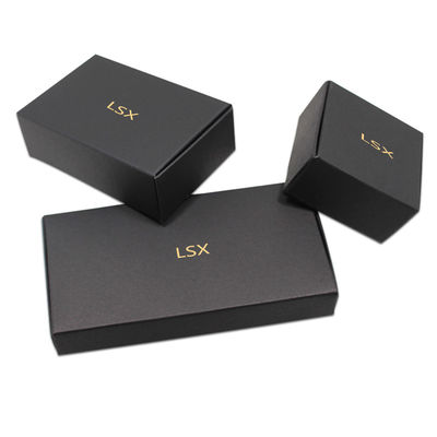 Good price Empty Chocolate Packing Boxes 300gsm Black Card Gold Stamping Surface Logo online