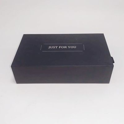 Good price Paper Jewelry Gift Boxes Black Drawer Box Offest Printing 2mm Thickness online