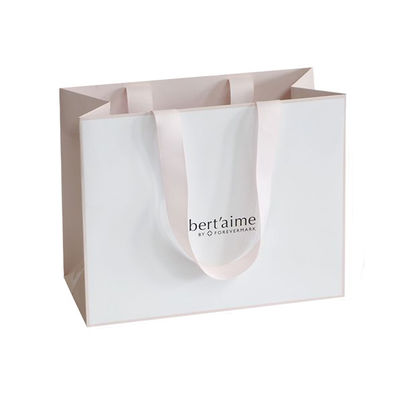 Good price Eco Friendly Printed White Paper Bags , Mini Gift Bags For Business Shopping online