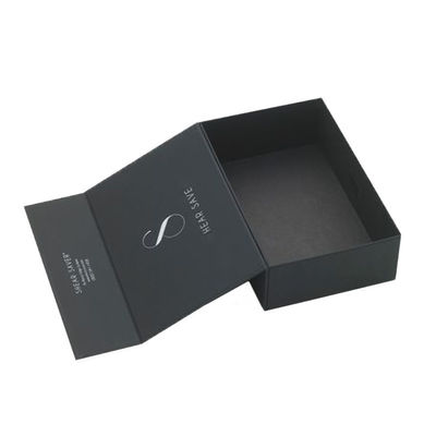 Good price Book Style Empty Cosmetic Boxes Black Paperboard With Magnetic Closure online