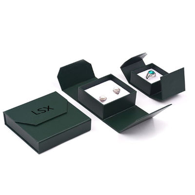 Good price Bilateral Opening Jewelry Paper Box / Jewelry Box Cardboard With White Insert online