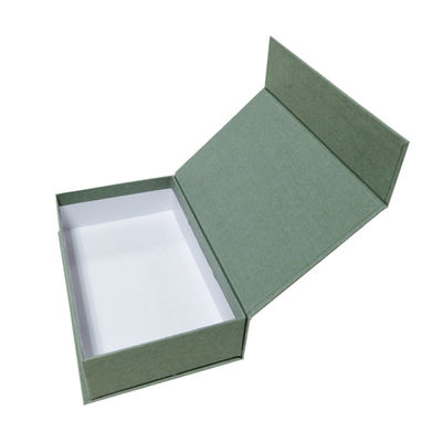 Good price 120gsm Green Gift Packing Boxes Scarf Packaging Box In Textured Paper online
