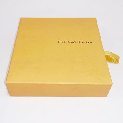 Good price Yellow Color Jewelry Paper Box Recycled Paper Jewelry Boxes Environment Friendly online
