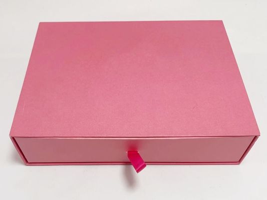 Good price Customized Handmade Paper Gift Box Hard Cardboard Box With Drawers Pink Color online