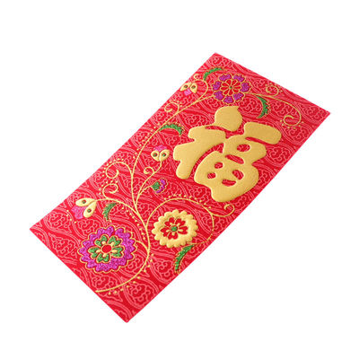 Good price Hot Stamping Ang Bao Red Envelope Customize 150gsm Red Card Colorful online