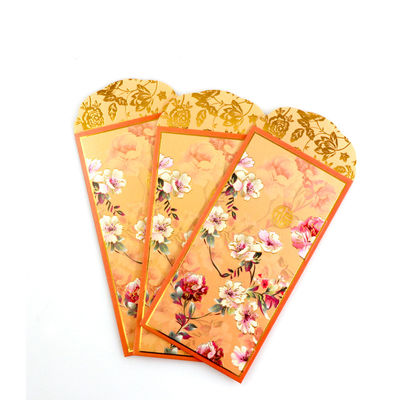 Good price 150gsm Money Gift Envelopes Yellow Fancy Paper Color Printing Ang Bao Envelop online