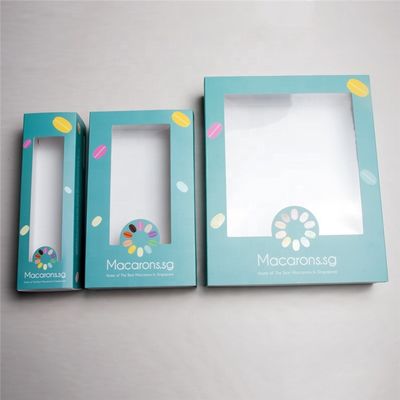 Good price Light White Card Board Paper Gift Box With PVC Window Logo Customed Printing online